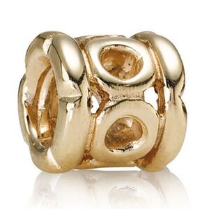 Pandora 14kt Solid Gold Retired Border Links Circles Charm